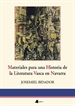 Front pageMateriales para una Historia de Literatura Vasca en Navarra