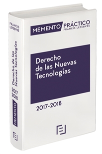 Books Frontpage Memento Derecho de las Nuevas Tecnologías 2017-2018