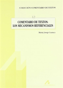 Books Frontpage Comentaria de textos, los mecanismos referenciales