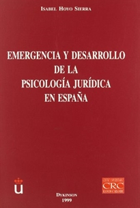 Books Frontpage Emergencia y desarrollo de la psicología jurídica en España