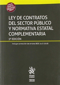 Books Frontpage Ley de Contratos del Sector Público y Normativa Estatal Complementaria 3ª Edición 2018