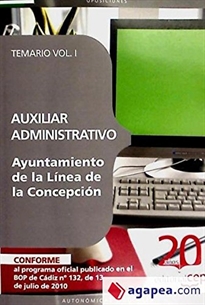 Books Frontpage Auxiliar Administrativo de la Línea de la Concepción. Temario Vol. I.