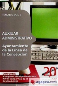 Books Frontpage Auxiliar Administrativo de la Línea de la Concepción. Temario Vol. II.