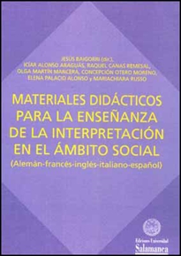 Books Frontpage Materiales didácticos para la enseñanza de la interpretación en el ámbito social