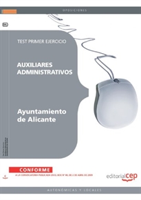 Books Frontpage Auxiliares Administrativos del Ayuntamiento de Alicante. Test Primer Ejercicio