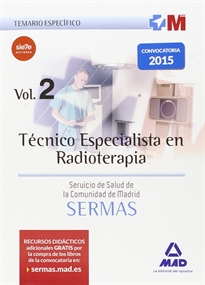Books Frontpage Técnico Especialista en Radioterapia del Servicio de Salud de la Comunidad de Madrid. Temario Específico Volumen 2
