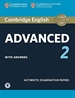 Front pageCambridge English Advanced 2 Student's Book with answers and Audio