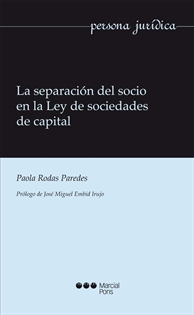 Books Frontpage La separación del socio en la Ley de sociedades de capital