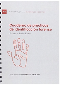 Books Frontpage Cuaderno de prácticas de identificación forense