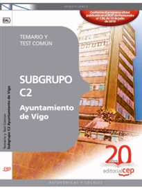 Books Frontpage Subgrupo C2 Ayuntamiento de Vigo. Temario y Test Común