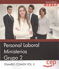 Books Frontpage Personal Laboral Ministerios. Grupo 2. Temario Común Vol.II