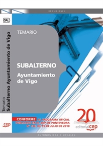 Books Frontpage Subalterno Ayuntamiento de Vigo. Temario