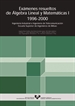 Front pageExámenes resueltos de álgebra lineal y matemáticas I. 1996-2000. Ingeniería Industrial e Ingeniería de Telecomunicaciones