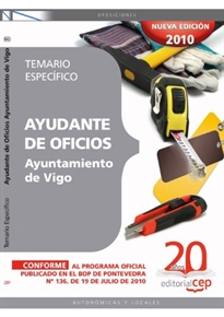 Books Frontpage Ayudante de Oficios Ayuntamiento de Vigo. Temario Específico