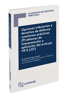 Books Frontpage Opciones tributarias y derechos de defensa: cuestiones prácticas