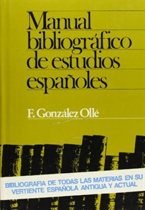 Books Frontpage Manual bibliográfico de estudios españoles