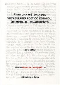 Books Frontpage Para una historia del vocabulario poético español.