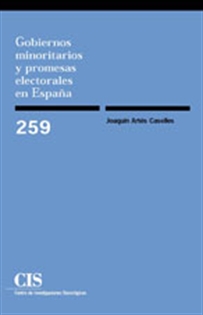 Books Frontpage Gobiernos minoritarios y promesas electorales en España