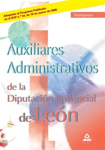 Books Frontpage Auxiliares administrativos de la diputación provincial de león. Temario