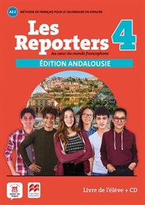 Books Frontpage Les Reporters 4. A2.2. Éd. Macmillan Livre de l'élève édition Andalousie