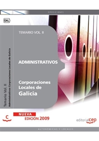 Books Frontpage Administrativos Corporaciones Locales de Galicia. Temario Vol. II.