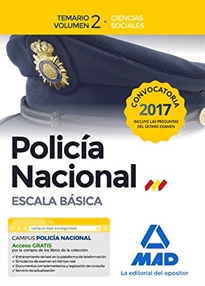 Books Frontpage Policía Nacional Escala Básica. Temario volumen 2 Ciencias Sociales