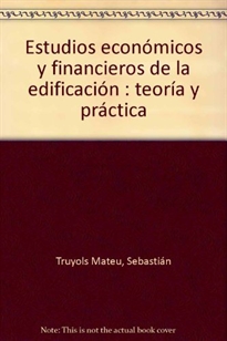 Books Frontpage Estudios económicos y financieros de la edificación