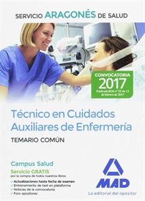Books Frontpage Técnico en Cuidados Auxiliares de Enfermería del Servicio Aragonés de Salud. Temario común