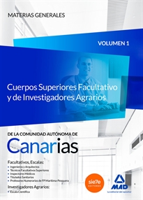 Books Frontpage Cuerpos Superiores Facultativo y de Investigadores Agrarios de la Comunidad Autónoma de Canarias.