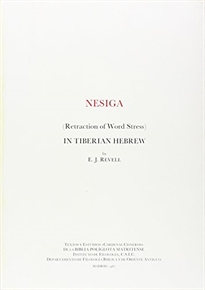 Books Frontpage Nesiga (retraction of word stress) in tiberian hebrew