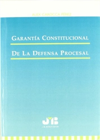 Books Frontpage Garantía Constitucional de la defensa Procesal.