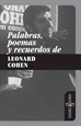 Front pagePalabras, poemas y recuerdos de Leonard Cohen