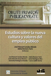 Books Frontpage Estudios sobre la nueva cultura y valores del empleo público