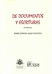 Front pageDe documentos y escrituras. Homenaje a María Josefa Sanz Fuentes