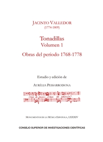Books Frontpage Tonadillas. Volumen I, Obras del periodo 1768-1778