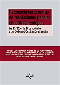 Books Frontpage Reconocimiento mutuo de resoluciones penales en la Unión Europea
