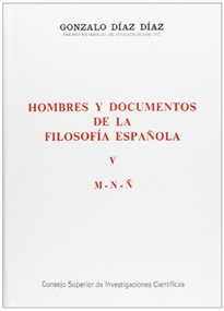 Books Frontpage Hombres y documentos de la filosofía española. Vol. V (M-Ñ)