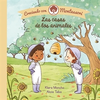 Books Frontpage Creciendo con Montessori. Libro de cartón - Las casas de los animales