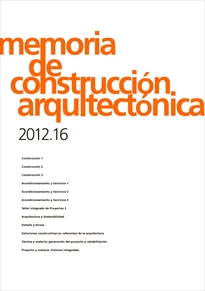 Books Frontpage Memorias de construcción arquitectónica 2012.16