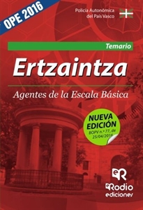 Books Frontpage Ertzaintza. Agentes de la Escala Básica. Temario.