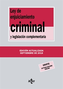 Books Frontpage Ley de Enjuiciamiento Criminal y legislación complementaria