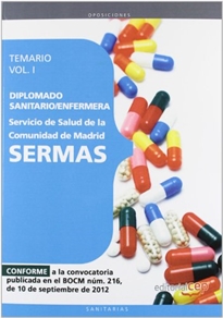 Books Frontpage Diplomado Sanitario/Enfermera del Servicio de Salud de la Comunidad de Madrid. SERMAS. Temario Vol.I