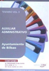 Books Frontpage Auxiliar Administrativo del Ayuntamiento de Bilbao. Temario Vol. II.