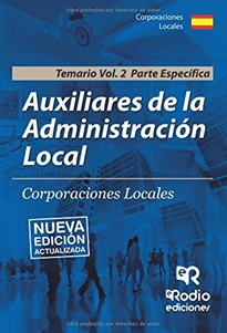 Books Frontpage Auxiliares de la Administración Local. Parte Específica. Volumen 2