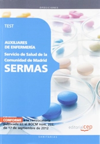 Books Frontpage Auxiliares de Enfermería del Servicio de Salud de la Comunidad de Madrid. SERMAS. Test