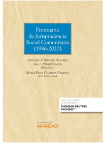 Books Frontpage Prontuario de Jurisprudencia Social Comunitaria (1986-2020) (Papel + e-book)
