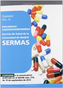 Books Frontpage Diplomado Sanitario/Enfermera del Servicio de Salud de la Comunidad de Madrid. SERMAS. Temario Vol. IV.