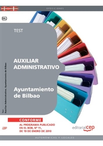 Books Frontpage Auxiliar Administrativo del Ayuntamiento de Bilbao. Test
