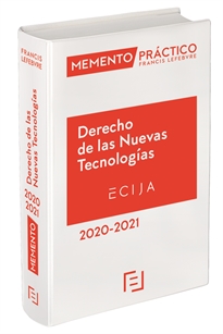 Books Frontpage Memento Derecho de las Nuevas Tecnologías 2020-2021