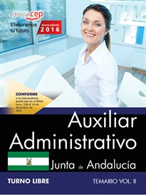 Books Frontpage Auxiliar Administrativo (Turno Libre). Junta de Andalucía. Temario Vol. II.